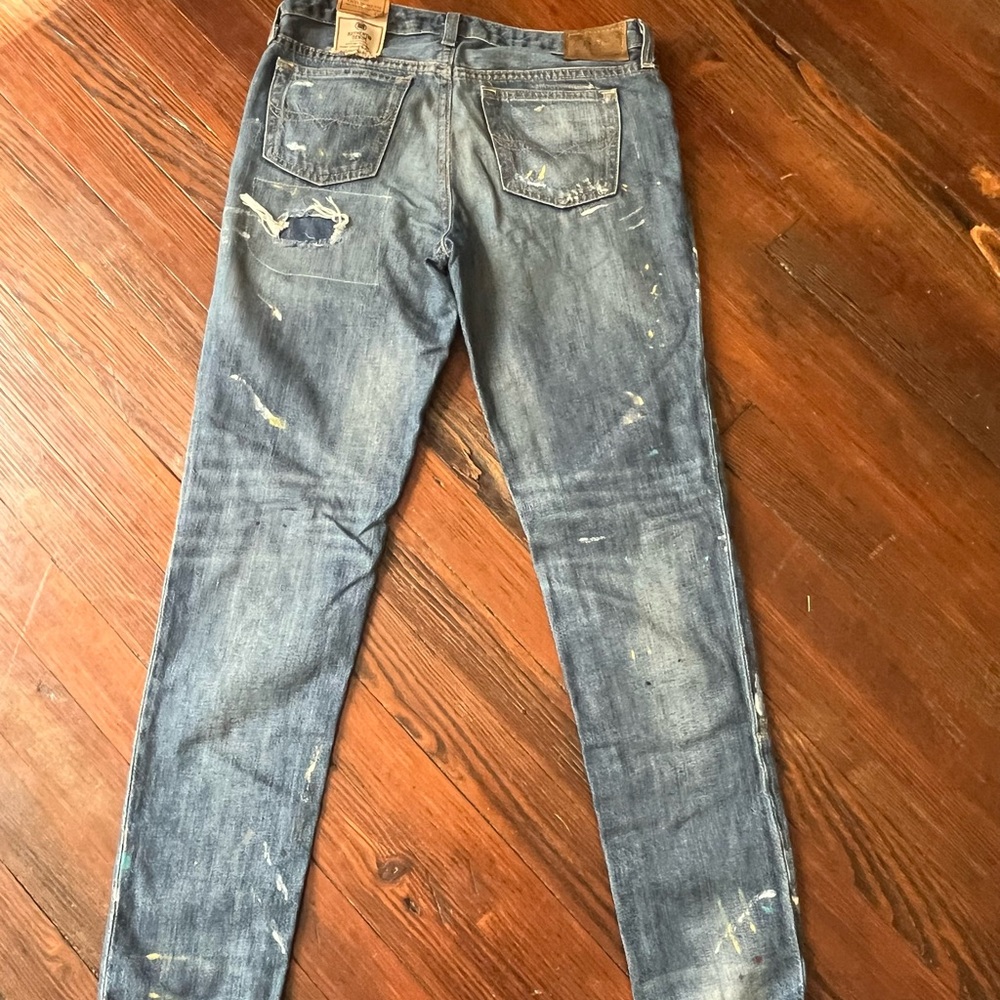 Polo by Ralph Lauren Distressed Gray Boyfriend Jeans - Picture 2 of 11